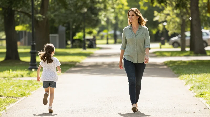 single mom enjoying outdoor time — reflecting on advice for dating a single mom